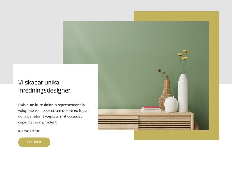 Unik inredning HTML-mall