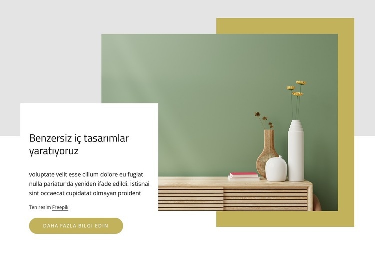 Eşsiz iç tasarımlar HTML5 Şablonu