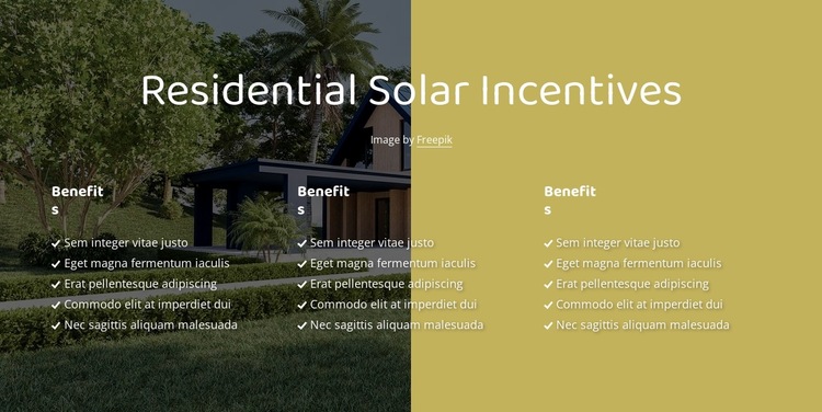 Solar energy begins with the sun Website Builder Templates