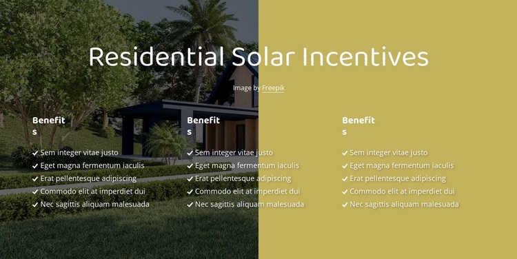 Solar energy begins with the sun Website Design