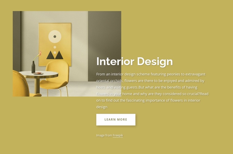 Interior design firm in London Landing Page
