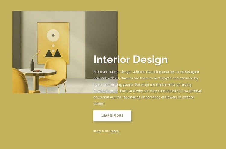 Interior design firm in London Wix Template Alternative