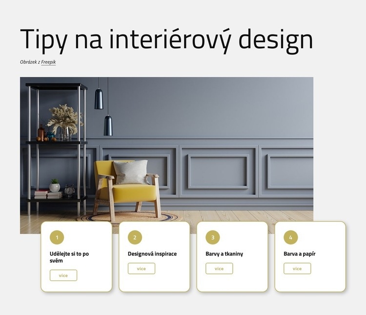 Tipy na interiérový design Šablona webové stránky