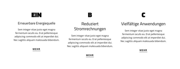 Grid-Repeater mit Texten Website design