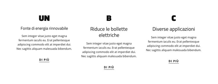 Ripetitore griglia con testi Modello CSS