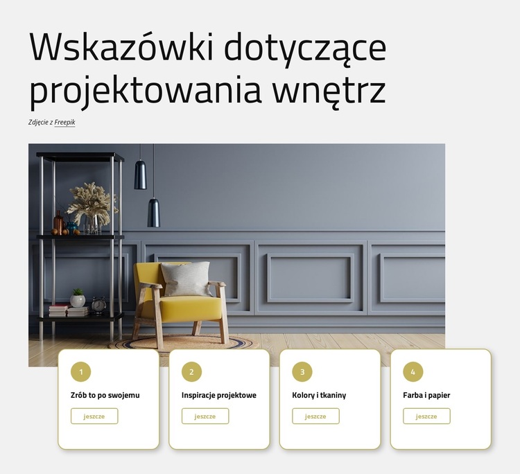 Wskazówki dotyczące projektowania wnętrz Motyw WordPress