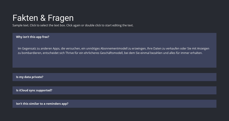 Fakten und Fragen Joomla Vorlage