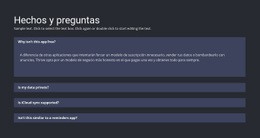 Plantilla HTML5 Más Creativa Para Hechos Y Preguntas