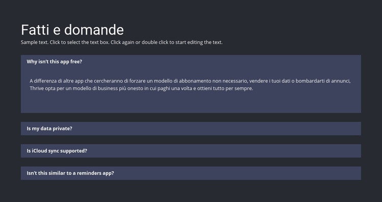 Fatti e domande Costruttore di siti web HTML