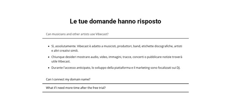 Le tue domande hanno risposto Modello CSS