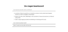 Uw Vragen Beantwoord