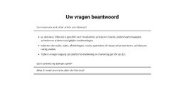 Uw Vragen Beantwoord