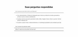 Suas Perguntas Respondidas