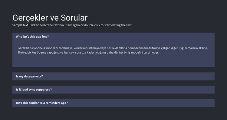 Gerçekler ve sorular HTML5 Şablonu