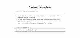 Sorularınız Cevaplandı