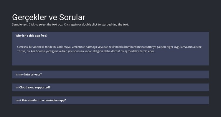 Gerçekler ve sorular Web sitesi tasarımı