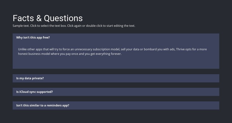 Facts and questions Webflow Template Alternative