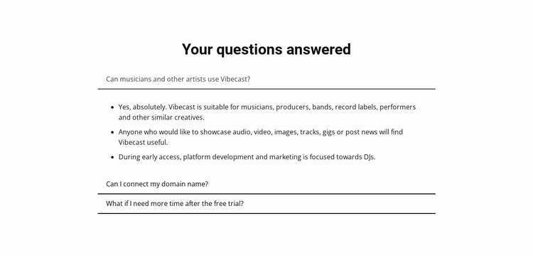 Your questions answered Website Mockup