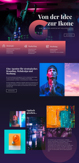 Kunstdesign Website-Vorlagen