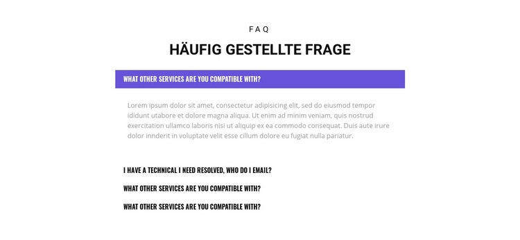 Schauen Sie sich beliebte Fragen an HTML5-Vorlage