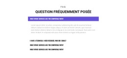 Consultez Les Questions Courantes - Maquette De Site Web De Fonctionnalités