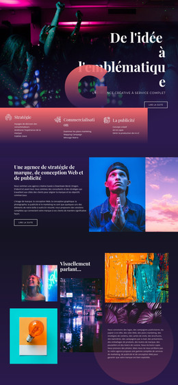 Design d'art Pages de destination