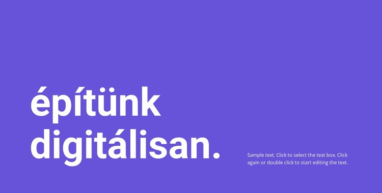 Digitálisan építünk CSS sablon