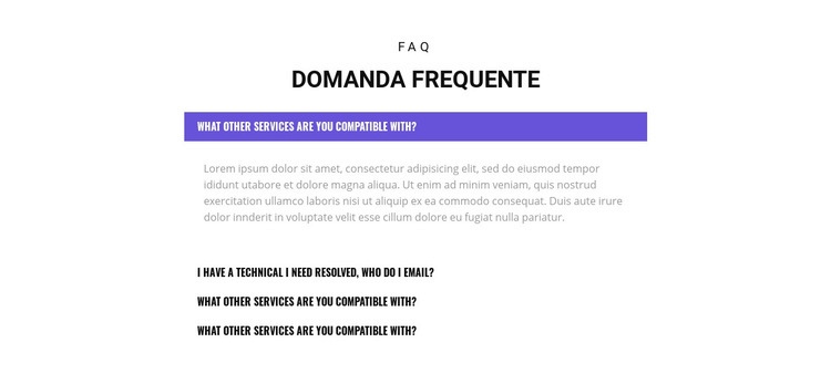 Dai un'occhiata alle domande più frequenti Modello