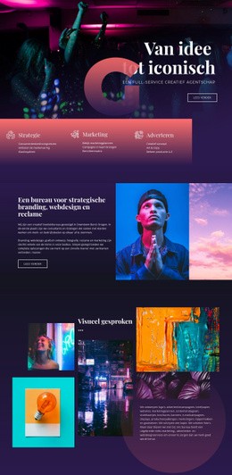 Iconische Ideeën Over Kunst - Website-Ontwerp