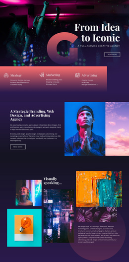 Art & Design One Page Templates