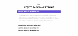 Sprawdź Popularne Pytania - HTML Site Builder