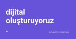 Dijital Oluşturuyoruz - Web Sitesi Oluşturucuyu Sürükleyip Bırakın