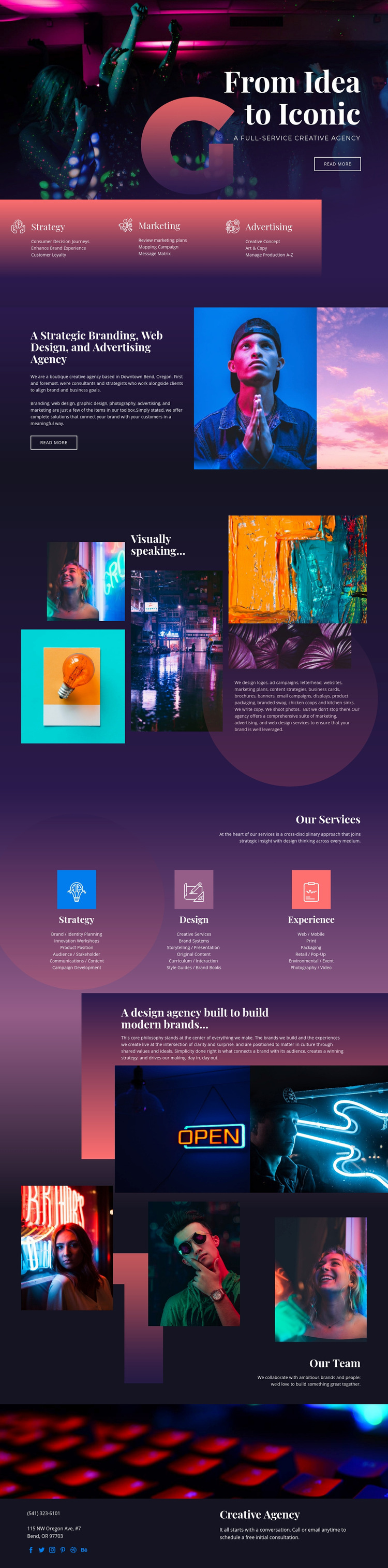 Iconic ideas of art Web Page Design