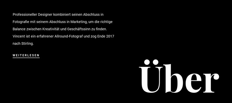 Text über Unternehmen Website Builder-Vorlagen