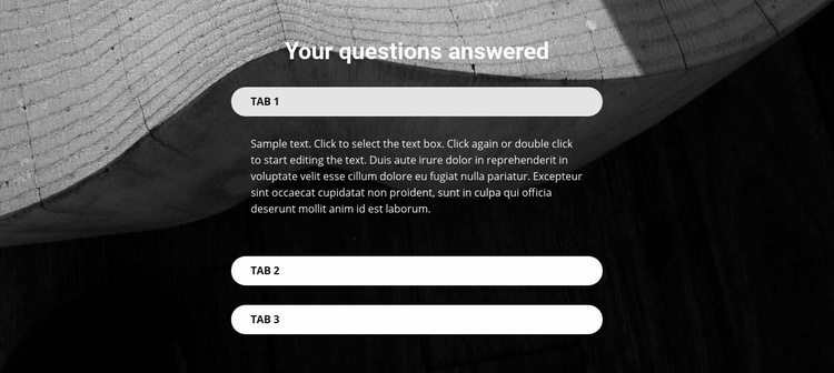 Answers to your questions Homepage Design