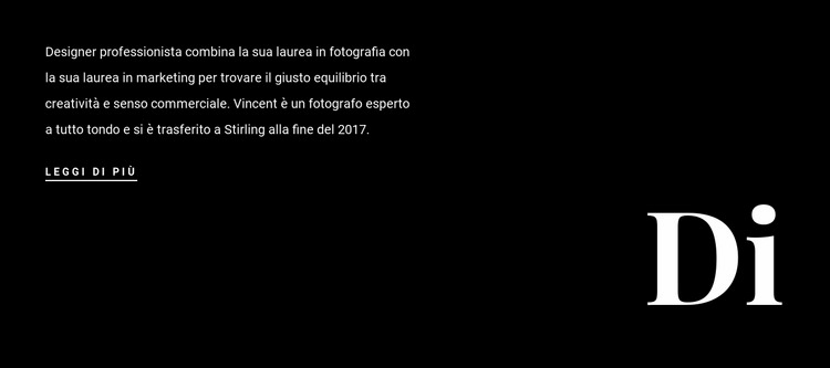 Testo sulla società Costruttore di siti web HTML