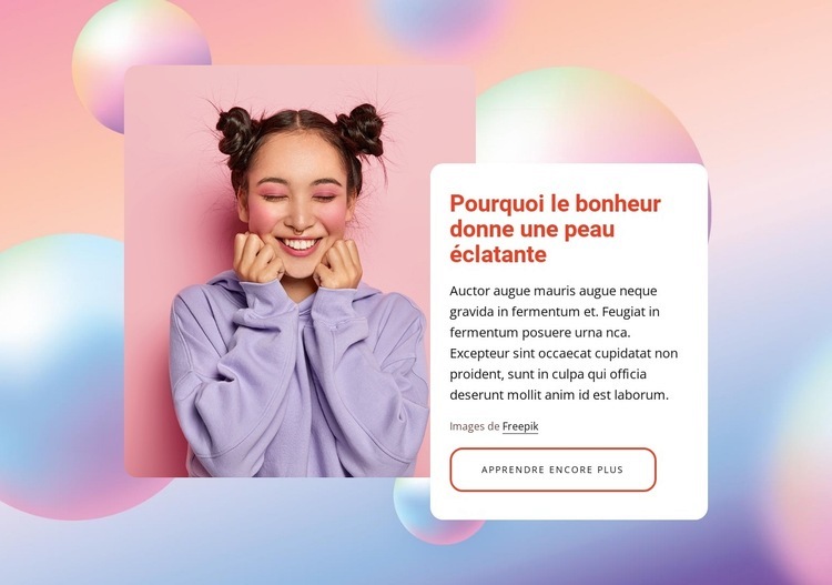 Pourquoi le bonheur donne une peau éclatante Conception de site Web