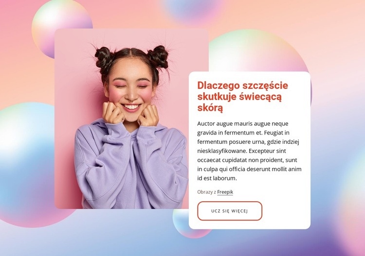 Dlaczego szczęście skutkuje świecącą skórą Kreator witryn internetowych HTML