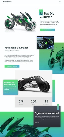 Zukünftige Nachrichten - Vorlagen Website-Design