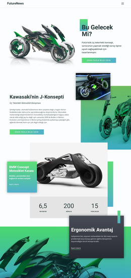 Gelecek Haberler Için Web Sitesi Düzeni