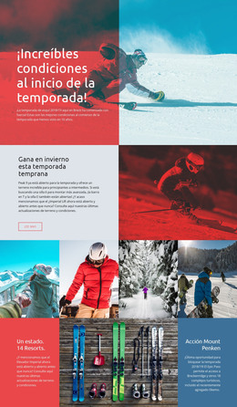 Temporada De Deportes De Invierno - Plantilla HTML Gratuita