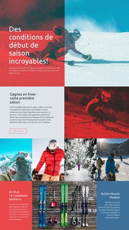 Créateur De Site Web Exclusif Pour Sports D'Hiver De Saison