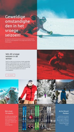 Seizoen Wintersport Responsieve Site