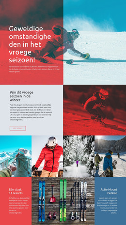 Seizoen Wintersport - Gratis HTML-Sjabloon