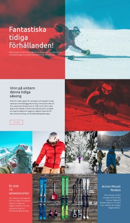 Säsong Vintersport - Gratis Nedladdning WordPress-Tema