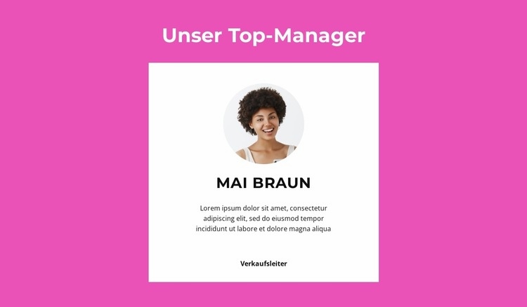 Top-Manager sagen Website-Modell