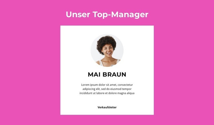 Top-Manager sagen Landing Page