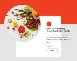 Come Sano, Vive Feliz - Impresionante Maqueta De Sitio Web