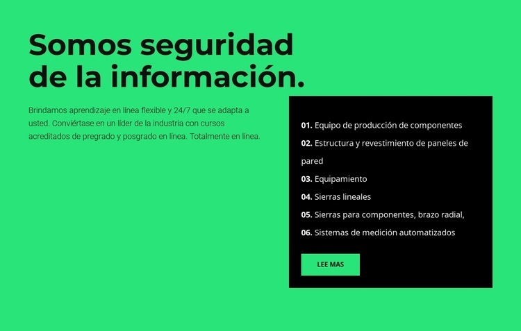 Esfera de seguridad Plantilla HTML5