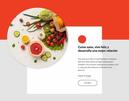 Come Sano, Vive Feliz - Plantilla Joomla Gratuita